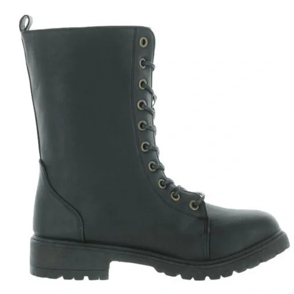 Seven7 Mr. Zipper Combat Boots‎ in Black - Picture 2 of 6